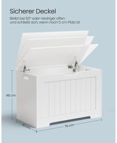 VASAGLE Úložný drevený box LHS11WT