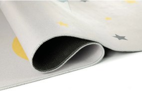 Detský koberec KIDS-336 Crystal Print sivý obdĺžnikový | polyester Rozmer: 180x250 cm