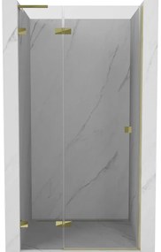 Mexen, Mexen Lunar L Otočné ľavé sprchové dvere 100 cm, transparentné, zlaté - 834L-100-000-50-00-L