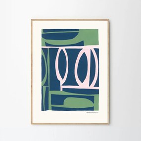 Moikka Plagát Green House by Leise Dich Abrahamsen 50x70 cm