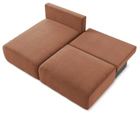 Rozkladacia/s úložným priestorom rohová pohovka v tehlovej farbe (ľavý roh) Kalena – Makamii