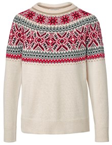 Pletený pulóver s nórskym vzorom