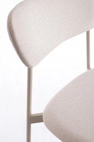 Taupe čalúnená jedálenská stolička Inka – Yes Everyday