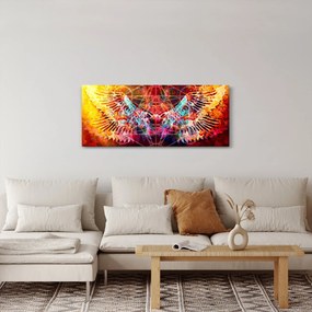 Obraz - Merkaba s krídlami, abstrakcia (120x50 cm)
