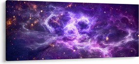 Obraz - Fialový vesmír (120x50 cm)