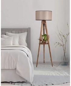 Stojacia lampa TRIPOD 1xE27/60W/230V béžová/hnedá
