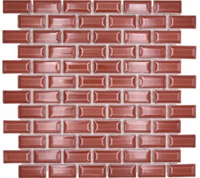Keramická mozaika CBR 112 Brick Bond Diamond uni červená 30x30 cm