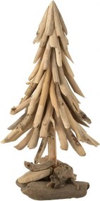 Drevený vianočný stromček z kúskov naplaveného dreva Driftwood M – 23*23*50 cm