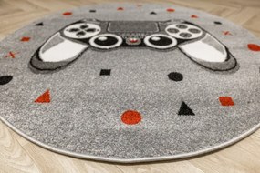 Koberec Lima G928A Gamepad svetlosivý / tmavosivý kruh