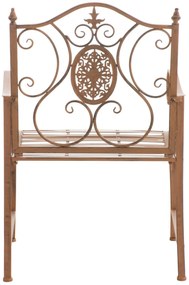 Kovová stolička Punjab s područkami (SET 2 ks) - Hnedá antik