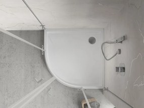 Mexen Flow+, štvrťkruhová sprchová vanička 90 x 90 cm, biela lesklá, 46Q109090H