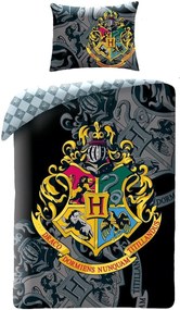Bavlnené posteľné obliečky Harry Potter - motív Hogwarts - 100% bavlna - 70x90 cm + 140x200 cm - Certifikát Oeko-Tex 100