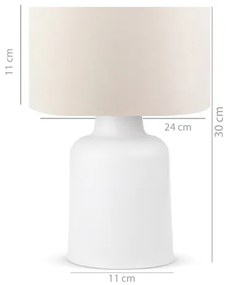 Stolná lampa AYD 1xE27/60W/230V béžová/biela