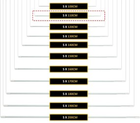 Erga Erga, stropný vešiak na sušenie bielizne 5x110 cm, biela, ERG-SEP-10SUSSUF5PP11