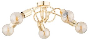 Prisadený luster FARTA 5xE27/15W/230V zlatá