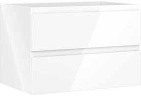 Mexen Orio, kúpeľňová skrinka 70 cm, 2 zásuvky, biela lesklá, 91A10-07047-2-BFF00