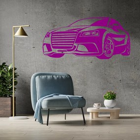 Veselá Stena Samolepka Auto Audi Farba: fialová, Veľkosť: 80 x 40 cm