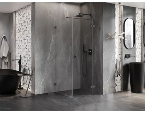 Mexen Lunar T výklopný sprchový kút pravý 120 x 120 cm, číre sklo, grafitová, 834T-120-120-95-00-P