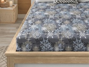 Plachta z mikrovlákna SNOWFLAKE modrosivá 180x200 cm
