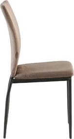 Jedálenská stolička Mette, hnedá látka