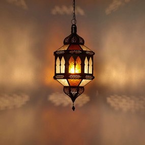 Orientálna lampa Biban Trombia žlto-biela