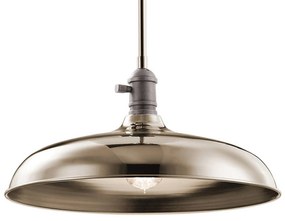 Závesná lampa Cobson Ø 40,7 cm leštený nikel