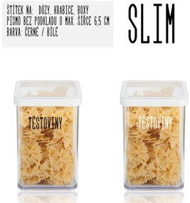 Štítok / nálepka na želanie - Písmo SLIM bez podkladu - 6,5 cm
