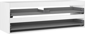 Mexen Box-A, závesná skrinka, 140 cm, 2 zásuvky, biela matná, 91AX0-1400-470-2-01