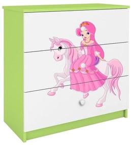 Detská komoda Babydreams zelená – Princezná 1