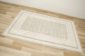 Koberec Cotton C117 rám, krémový / sivý