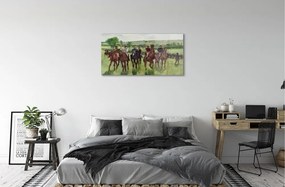 Obraz na skle Art jazda na koni 120x60 cm