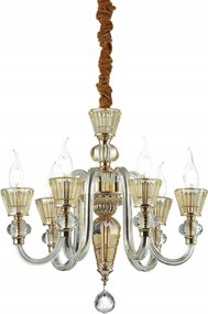 Závesný luster Ideal Lux Strauss SP6 sklo číra E14 6x40W