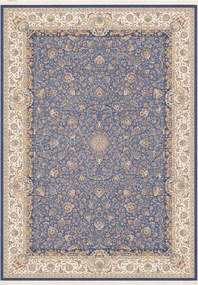Koberec Sultan 1200 Ocean Blue – modrý orientálny vzor 100% viskóza Rozmer: 200x300 cm