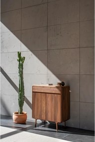 Hnedá komoda z orechového dreva 90x110x45 cm Fawn – Gazzda