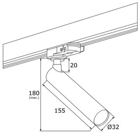 Argon 4355 - LED Bodové svietidlo do lištového systému ELBRUS LED/4,5W/230V čierna