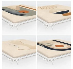 Sedáky v súprave 4 ks 42x42 cm Illustrated Arch – Mila Home