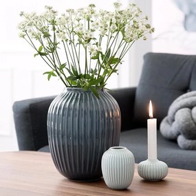 Antracitovosivá kameninová váza Kähler Design Hammershoi, výška 25 cm