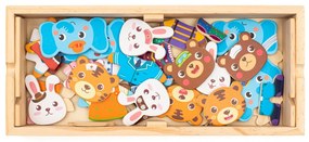 Vkladačka puzzle v krabičke zvieratká Montessori Baby Mix