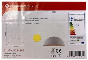 Lampenwelt Lampenwelt - LED Luster na lanku 1xE27/10W/230V LW1440