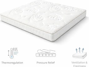 Stredne tvrdý pružinový termoregulačný matrac 180x200 cm Memory Luna – Bonami Selection