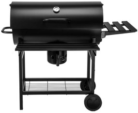 Zahradní gril na dřevěné uhlí BAREL se dvěma rošty černý