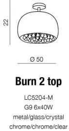 Rustikálny luster Burn 2