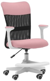 Detská stolička Neoseat MONKEY WHITE s podnožou — látka, biela / svetlo ružová