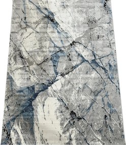 Koberec Pera 3304 BLUE – modrý so sivým abstraktným vzorom Rozmer: 140x190 cm