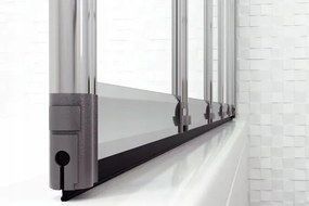Vaňová zástena REA IDEA 120 cm, chróm/transparent