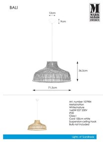 Závesné svietidlo Markslöjd Bali Pendant Nature