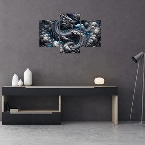 Obraz – Drak v dyme (90x60 cm)