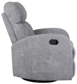 LuxuryForm DESIGN Televízne kreslo BRUNO otočné s polohovaním - šedé