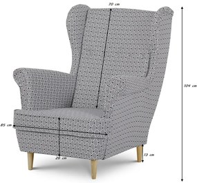 Pohodlné škandinávske kreslo Ušák EDI