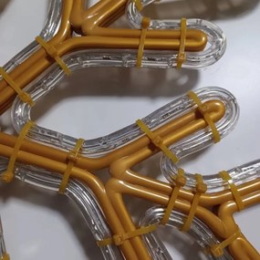 DECOLED LED světelná vločka X, závěsná 3D tisk, pr. 102 cm, teple bílá